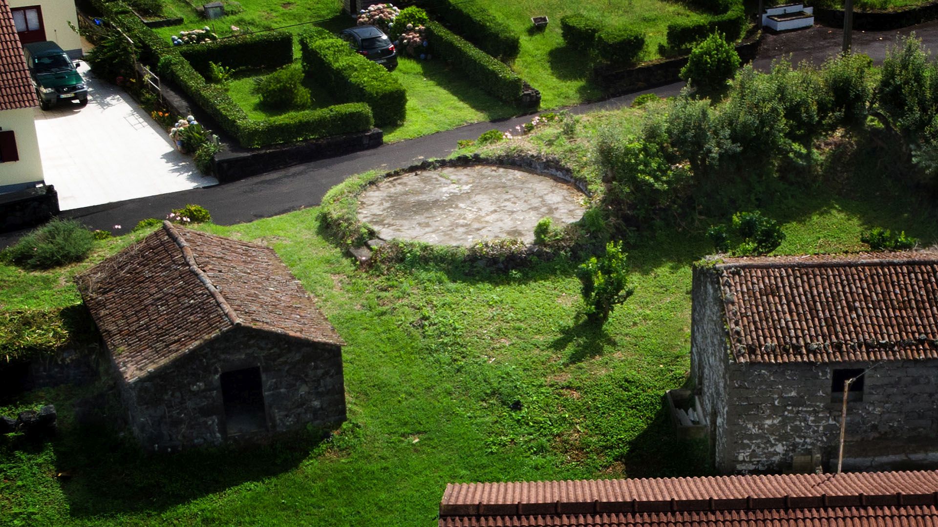 stone houses land island