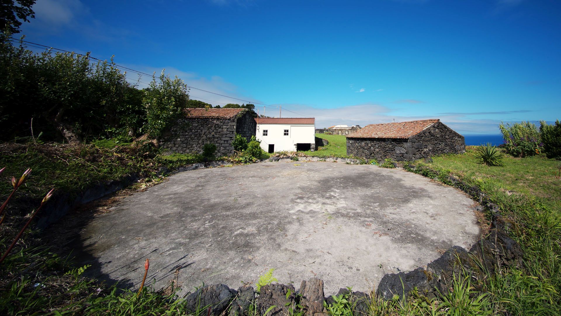 stone houses land island