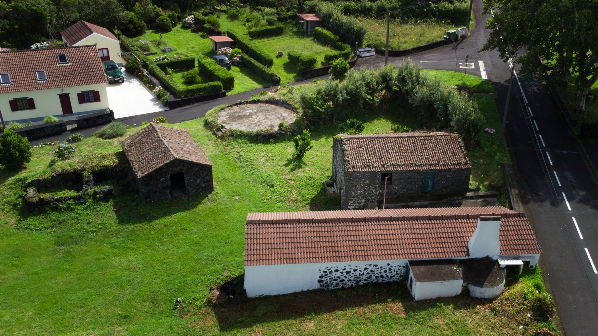 stone houses land island