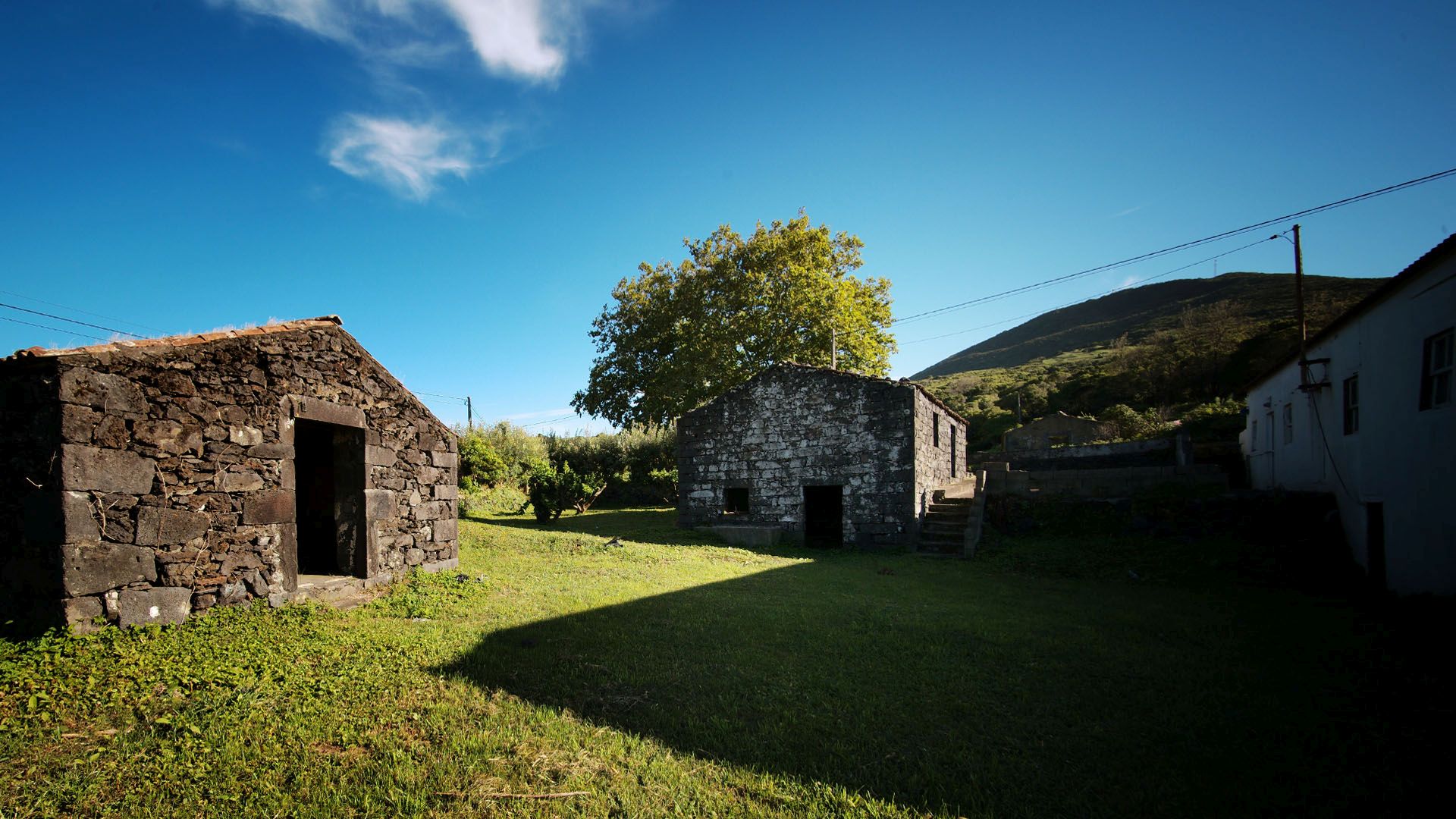 stone houses land island