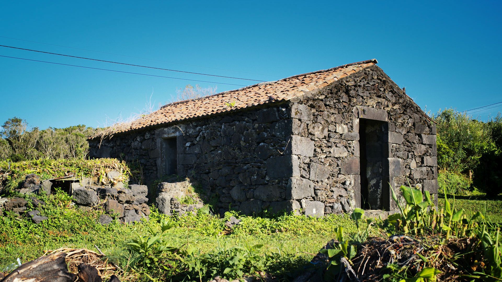 stone houses land island