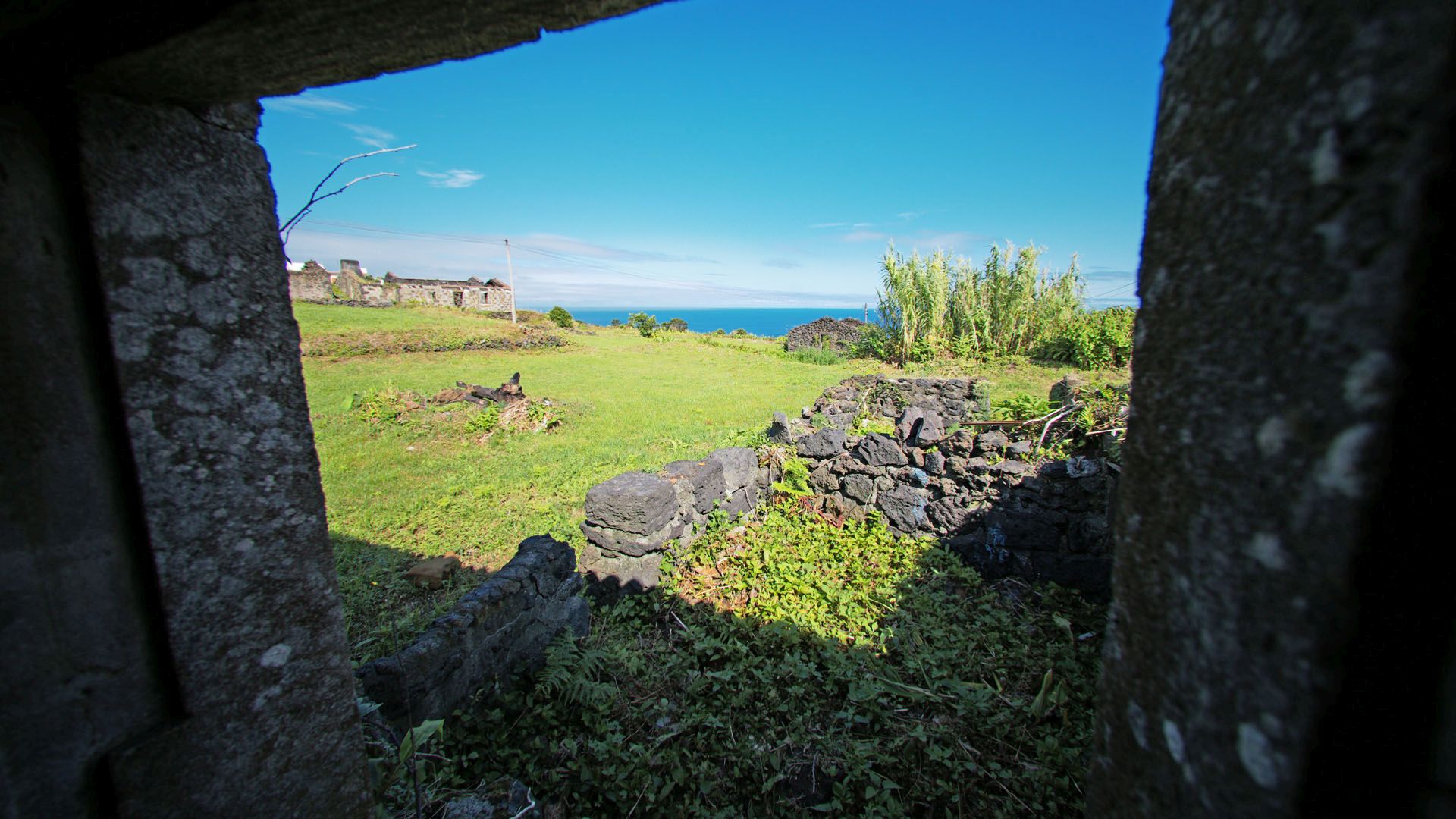 stone houses land island