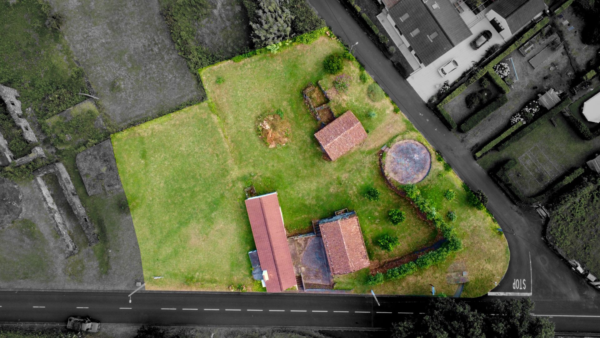 stone houses land island